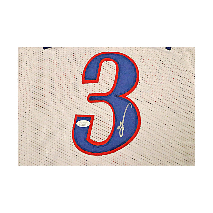 Allen Iverson Philadelphia 76ers Autographed Signed Pro-Style White Jersey (JSA COA)