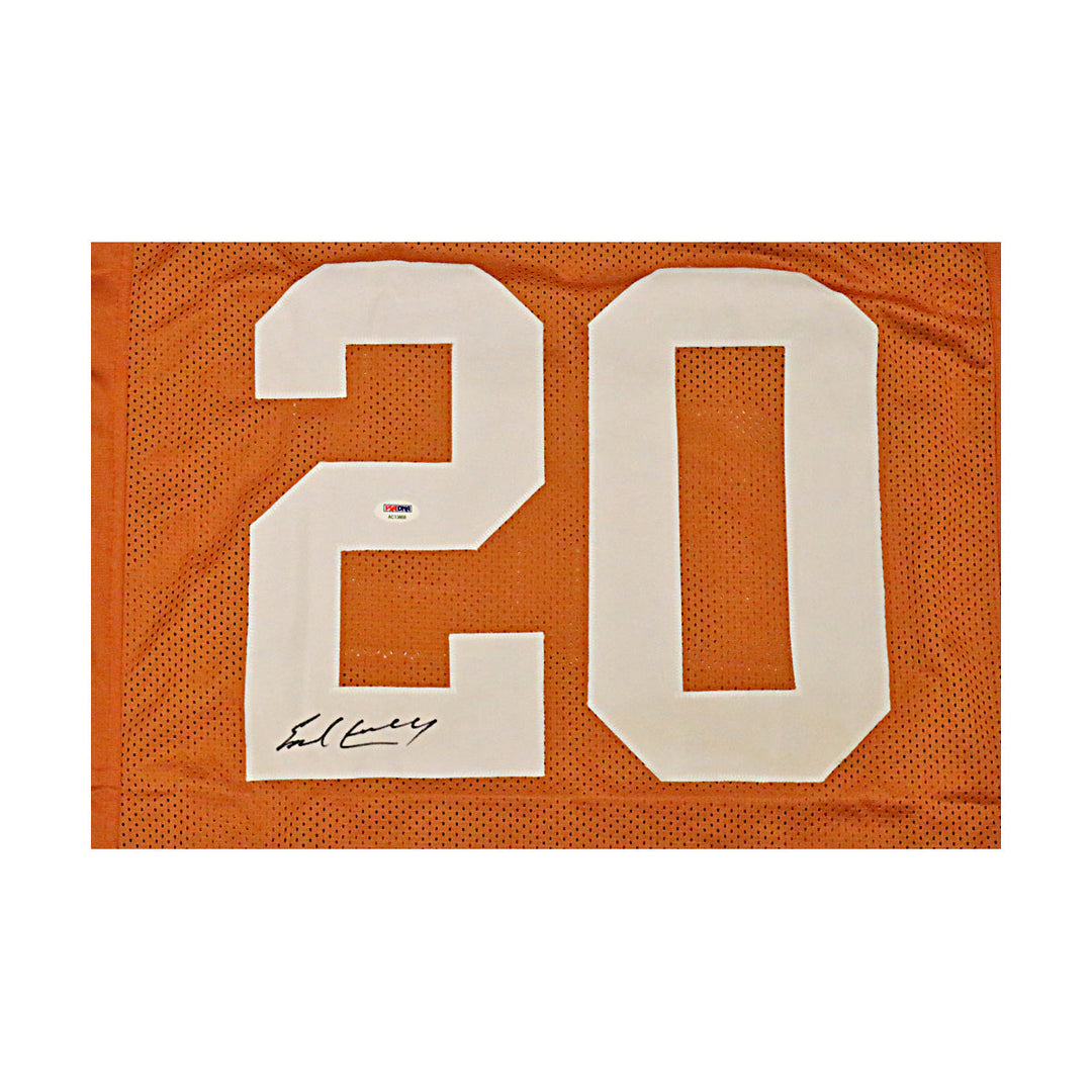 Earl Campbell Texas Longhorns Autographed Signed Pro-Style Brown Jersey (PSA COA)