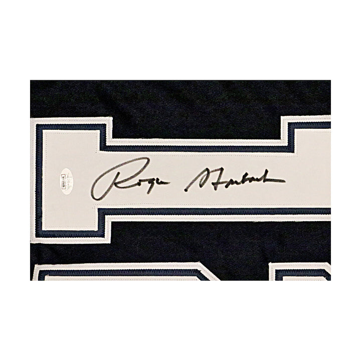 Roger Staubach Dallas Cowboys Autographed Signed Pro-Style Navy Jersey (JSA COA)