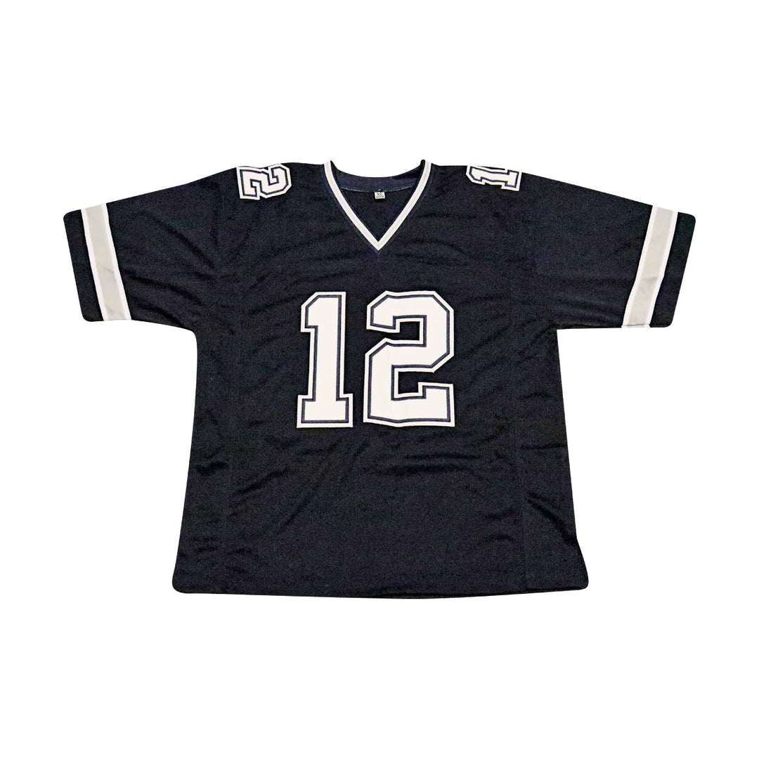 Roger Staubach Dallas Cowboys Autographed Signed Pro-Style Navy Jersey (JSA COA)