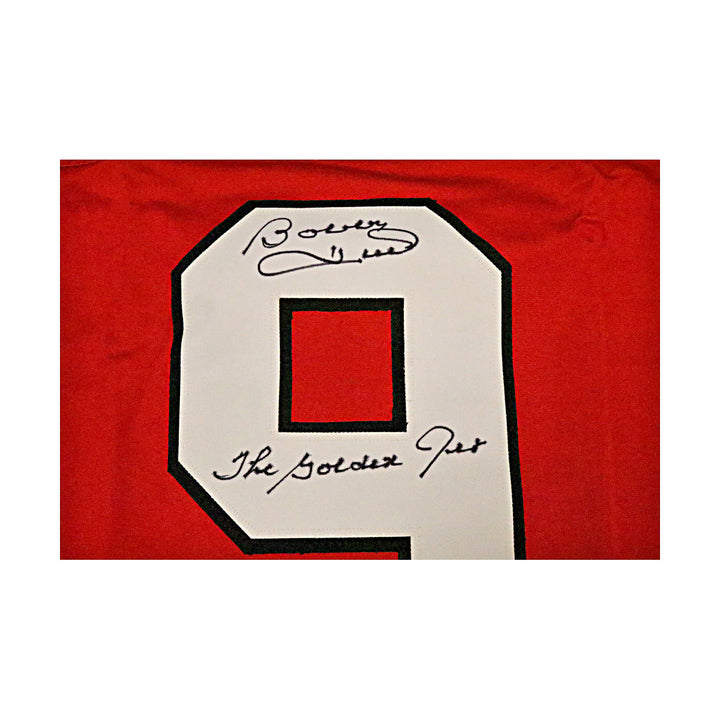 Bobby Hull Chicago Blackhawks Autographed Signed Inscribed Pro-Style Red Jersey (JSA COA)