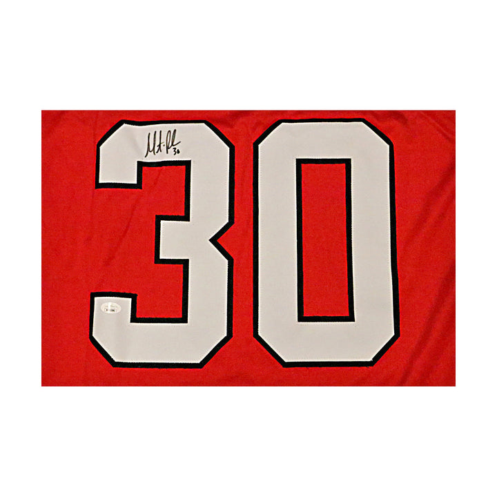 Martin Brodeur New Jersey Devils Autographed Signed Pro-Style Red Jersey (JSA COA)