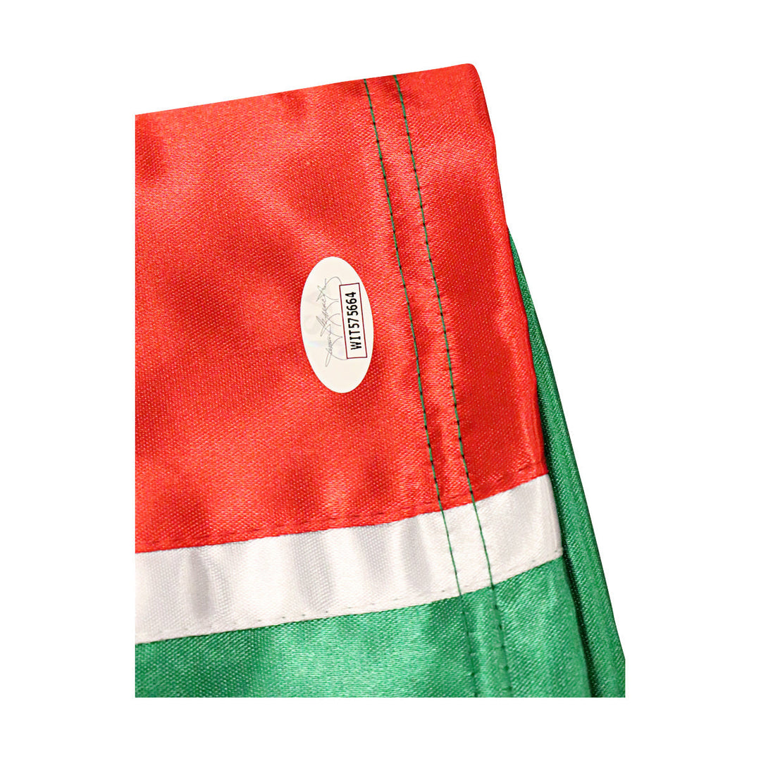 Ray Boom Boom Mancini Boxer Autographed Signed Green Pro-Style Trunks (JSA COA)