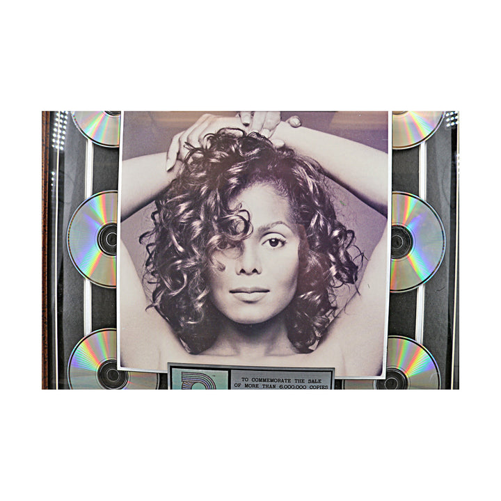 Janet Jackson Janet Framed 6x Platinum Sales Award Framed Record Collage