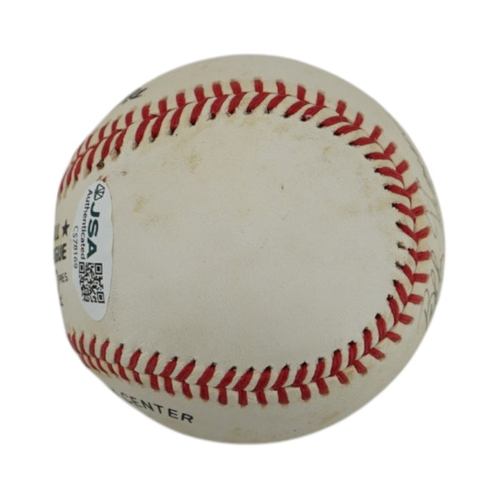 Bobby Thomson Ralph Branca Giants Dodgers Dual-Signed OAL Baseball JSA COA