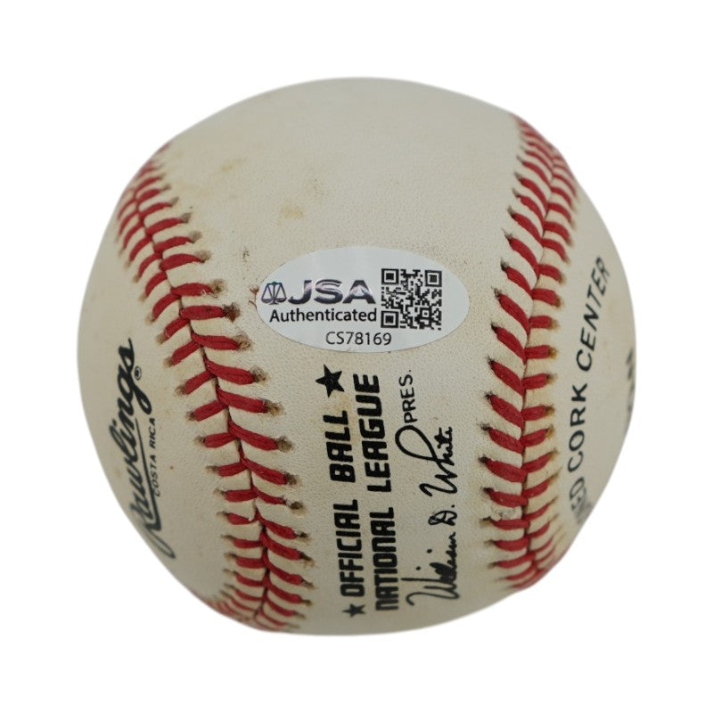 Bobby Thomson Ralph Branca Giants Dodgers Dual-Signed OAL Baseball JSA COA
