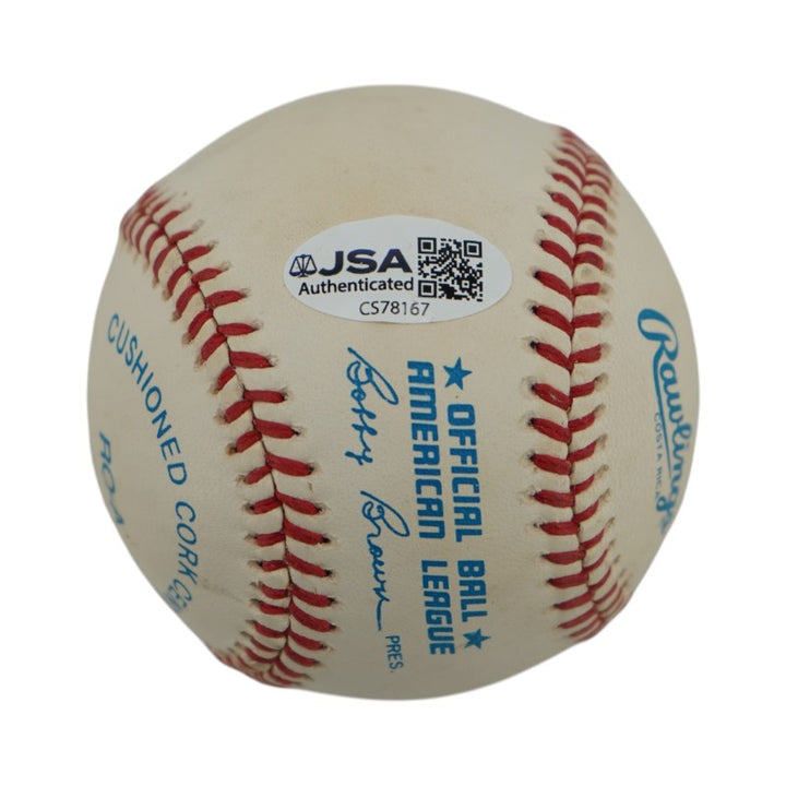 Nolan Ryan Rangers Mets Angels Astros Signed OAL Baseball JSA COA #CS78167