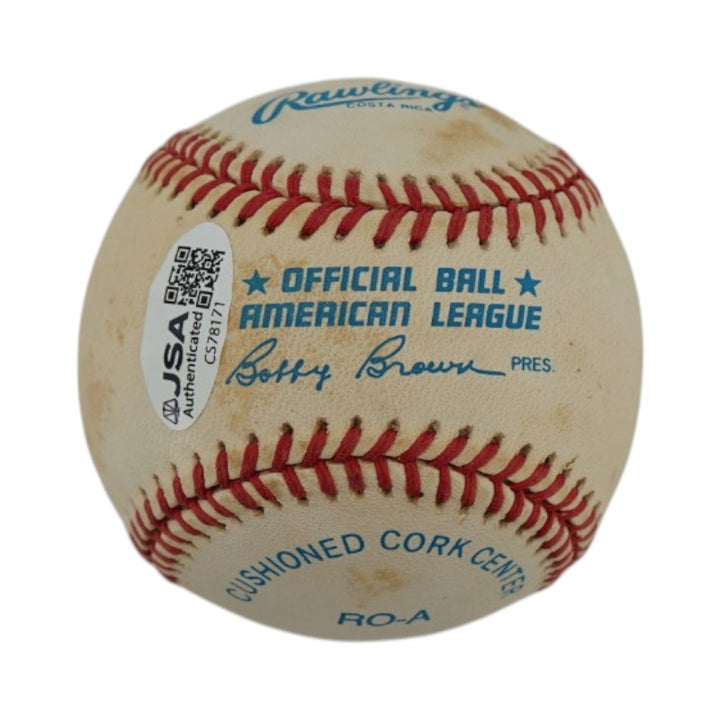 Bob Lemon Cleveland Indians Autographed OAL Baseball JSA COA