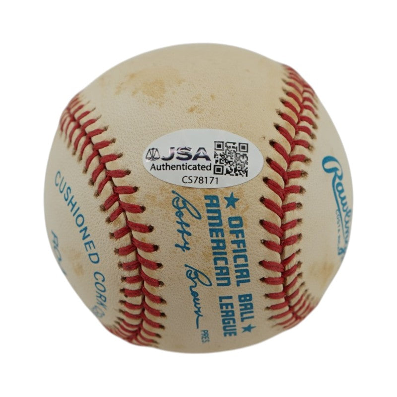 Bob Lemon Cleveland Indians Autographed OAL Baseball JSA COA