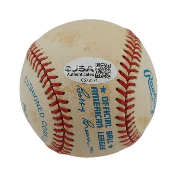 Bob Lemon Cleveland Indians Autographed OAL Baseball JSA COA