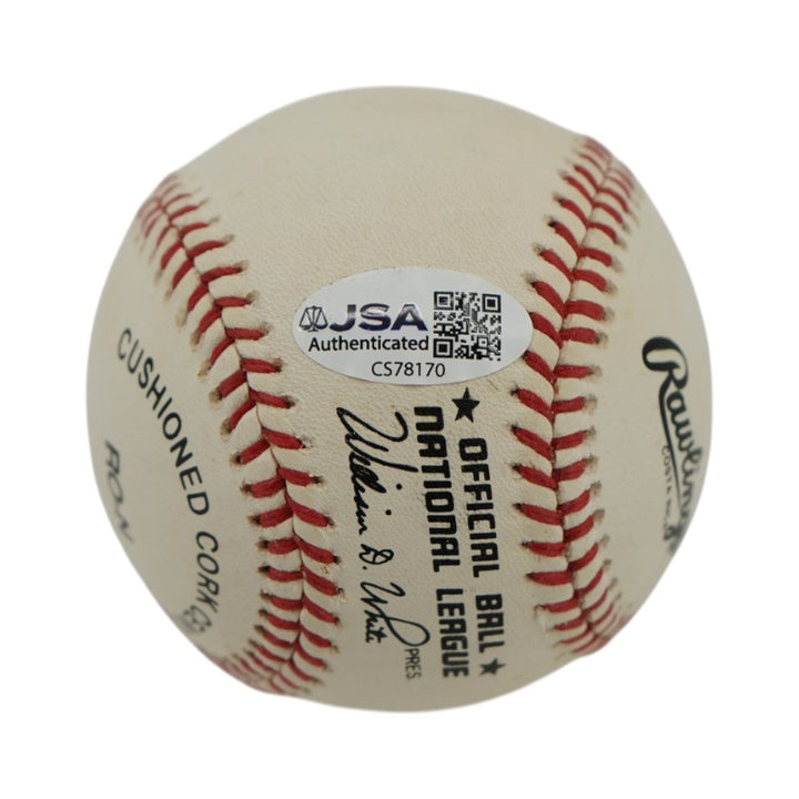 Bobby Thomson New York Giants Autographed OAL Baseball JSA COA
