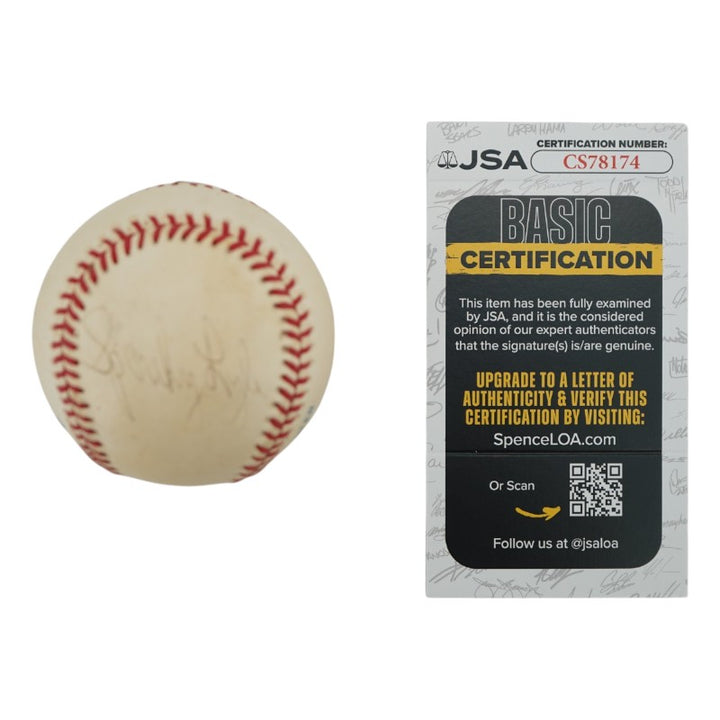 Sparky Lyle New York Yankees Autographed OAL Baseball JSA COA