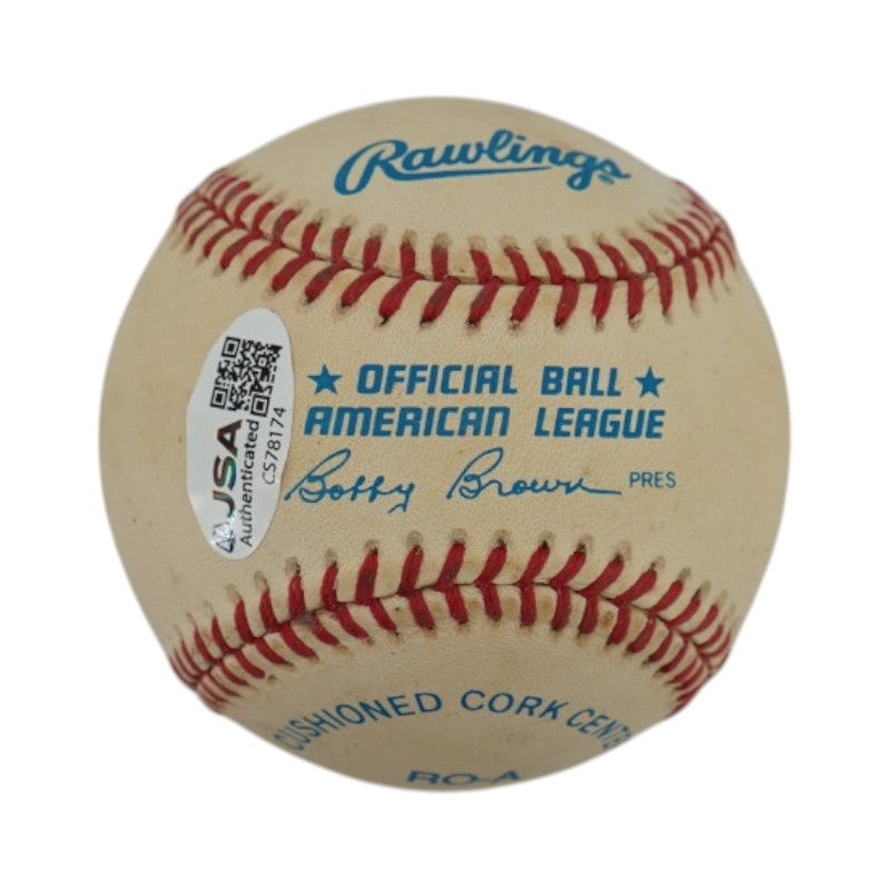 Sparky Lyle New York Yankees Autographed OAL Baseball JSA COA