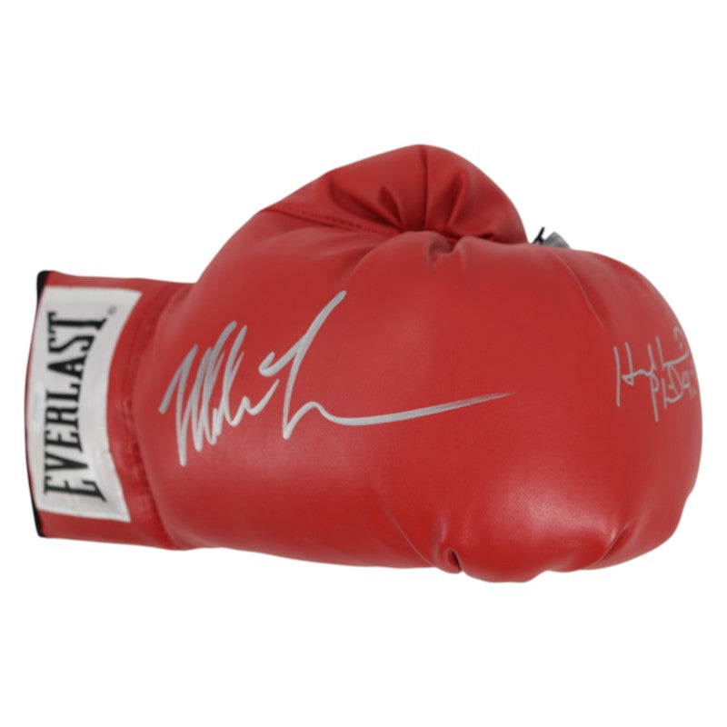 Evander Holyfield Mike Tyson Dual Signed Inscribed Everlast Boxing Glove JSA COA