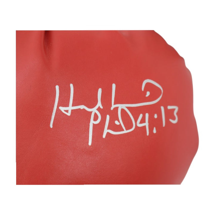 Evander Holyfield Mike Tyson Dual Signed Inscribed Everlast Boxing Glove JSA COA