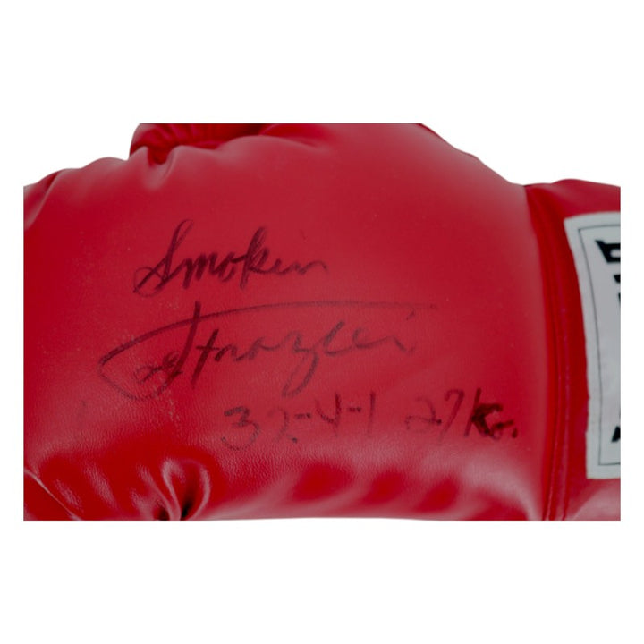 Joe Frazier Autographed Inscribed Everlast Boxing Glove JSA COA