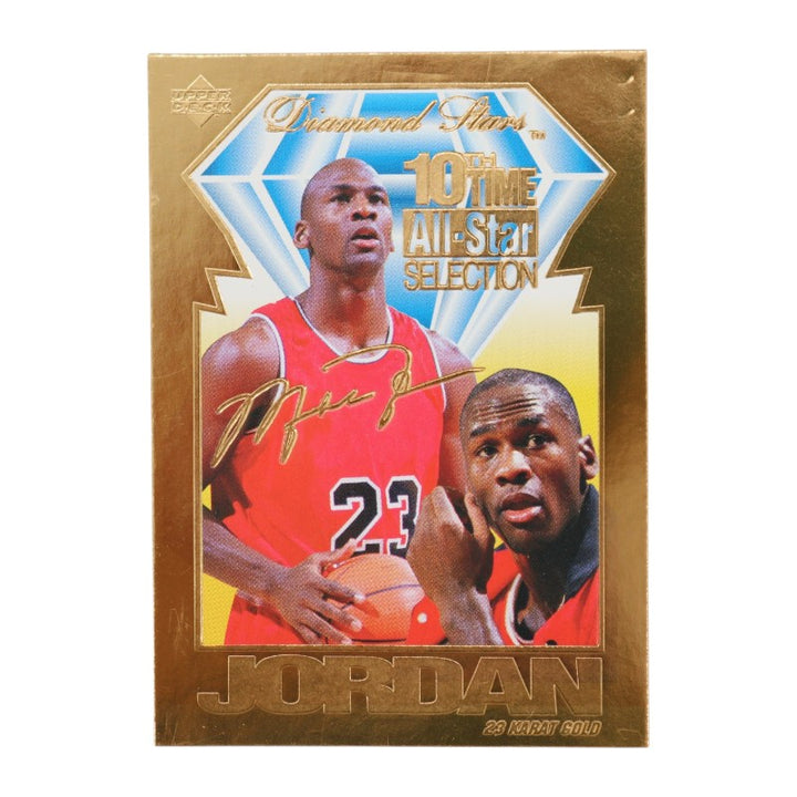1995 Upper Deck 23K Gold Michael Jordan Diamond Stars LE Trading Card UD COA