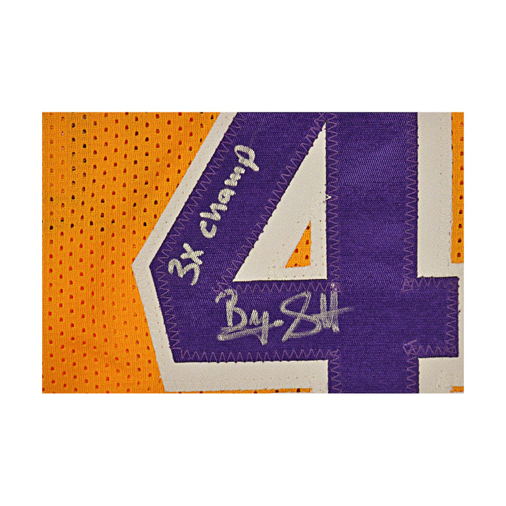 Bryon Scott Los Angeles Lakers Autographed Inscribed Custom Jersey Beckett Holo