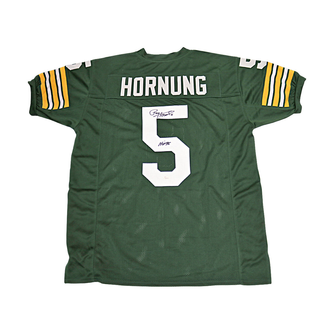 Paul Hornung Green Bay Packers Autographed Inscribed Custom Jersey JSA Holo