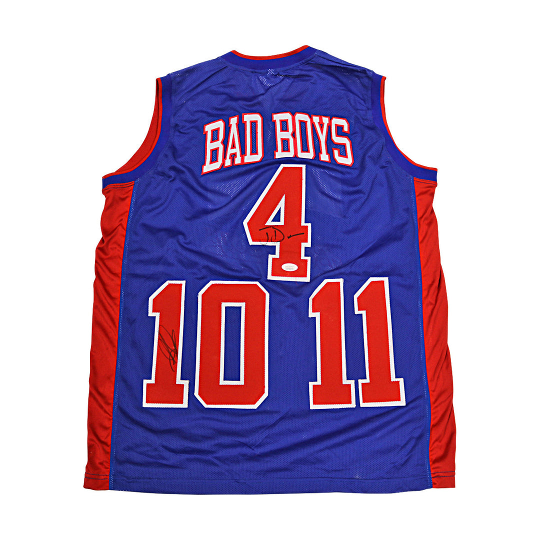 Joe Dumars Dennis Rodman Pistons Autographed Custom Bad Boys Jersey JSA Holo