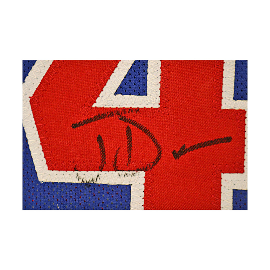 Joe Dumars Dennis Rodman Pistons Autographed Custom Bad Boys Jersey JSA Holo