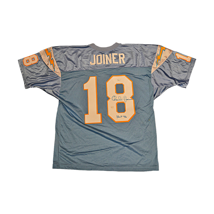 Charlie Joiner LA Chargers Autographed Inscribed Custom Jersey SA Holo Only