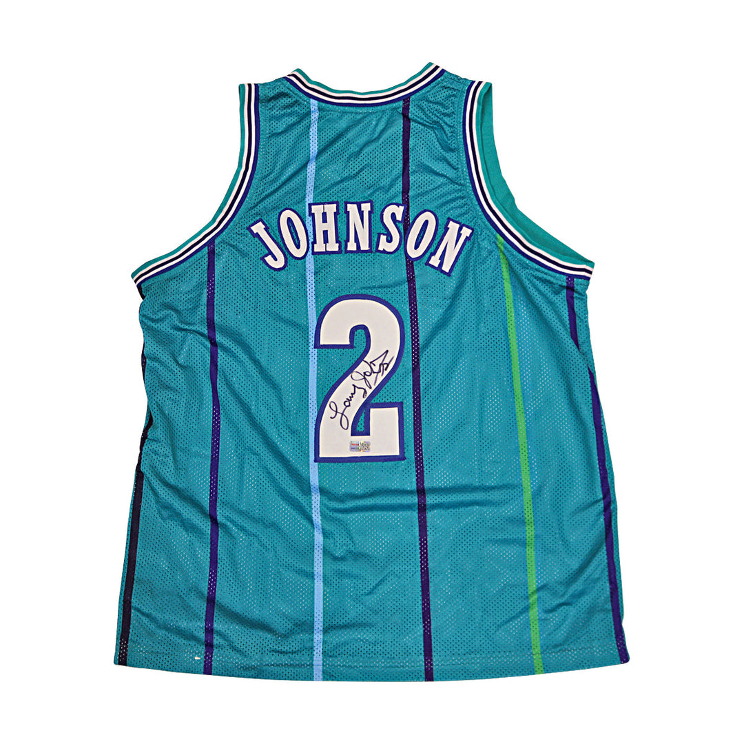 Larry Johnson Charlotte Hornets Autographed Custom Jersey Tristar Holo Only