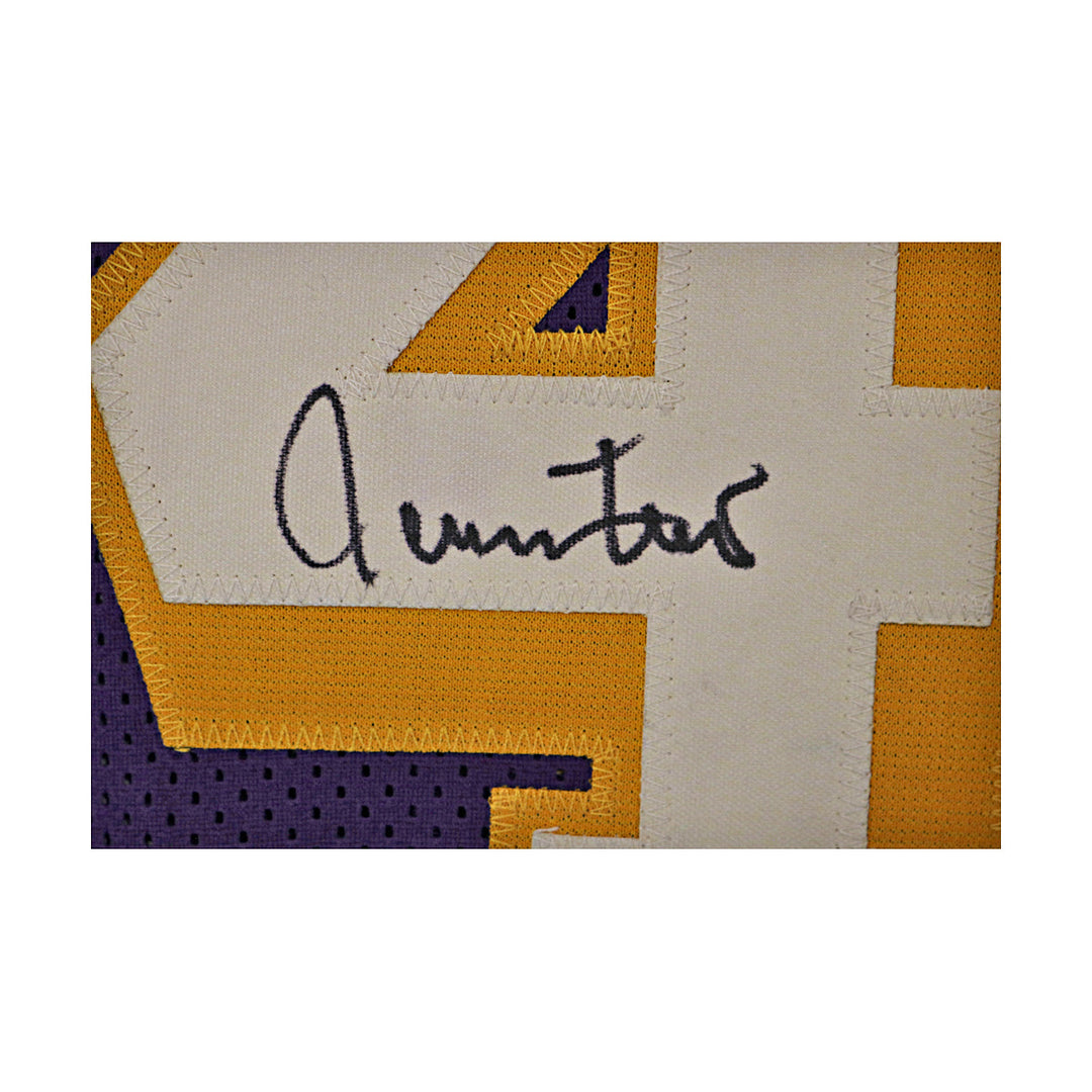 Jerry West Los Angeles Lakers Autographed Purple Custom Jersey JSA Holo Only