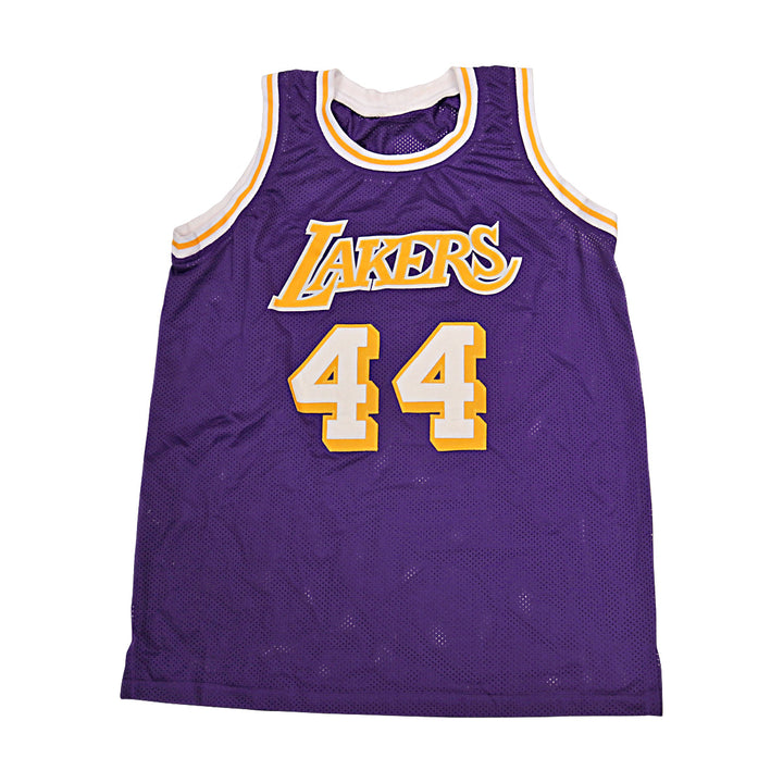 Jerry West Los Angeles Lakers Autographed Purple Custom Jersey JSA Holo Only