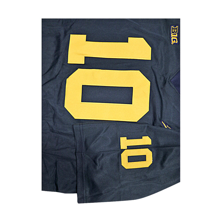 Tom Brady University of Michigan Navy and Maize Jordan Big Ten Jersey Size 2XL