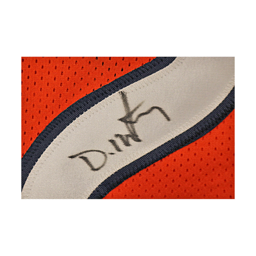 David Montgomery Chicago Bears Autographed Orange Custom Jersey JSA Holo Only