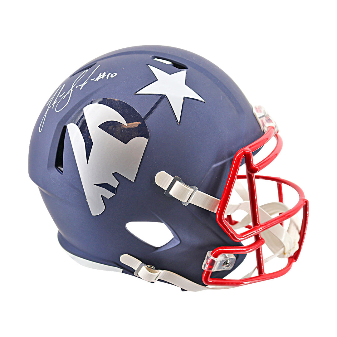 Josh Gordon New England Patriots Autographed Amp Replica Helmet Becket – CollectibleXchange
