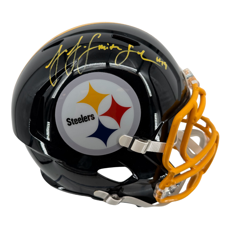 JuJu Smith Schuster Steelers Autographed Speed Replica Helmet Beckett Holo Only