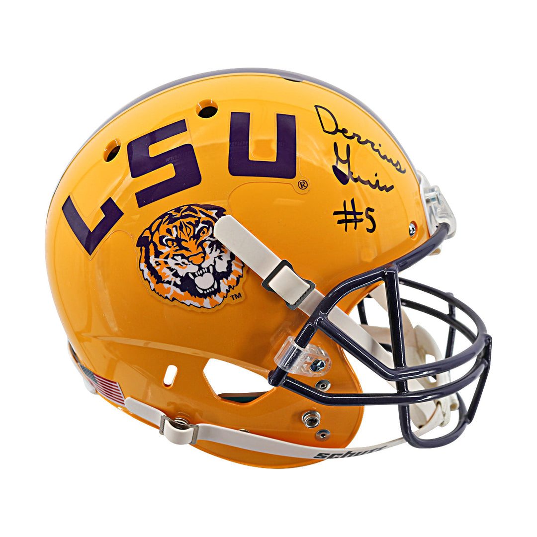 Derrius Guice LSU Tigers Autographed Schutt Replica Helmet JSA Holo Only