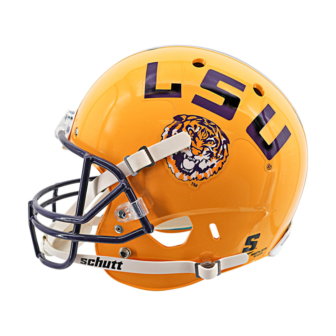 Derrius Guice LSU Tigers Autographed Schutt Replica Helmet JSA Holo Only