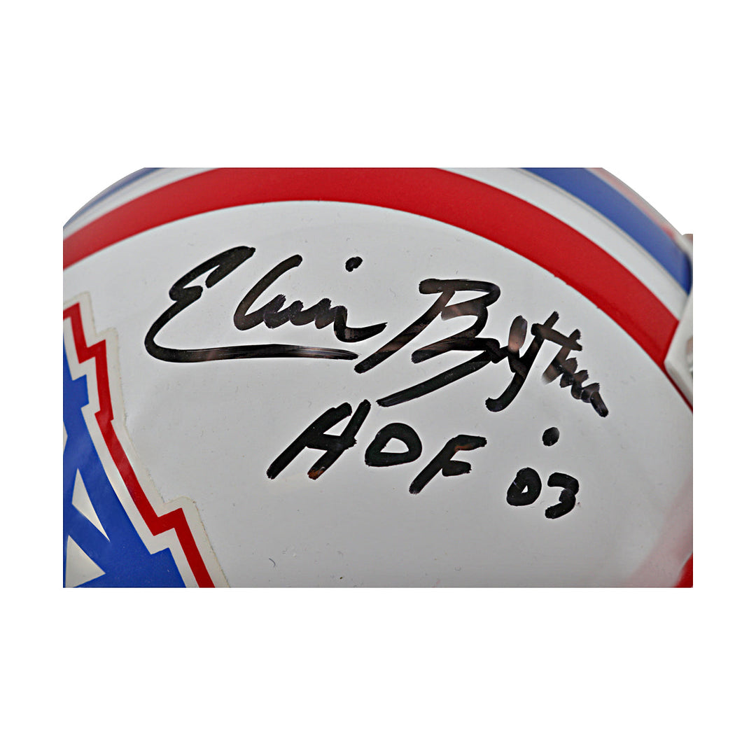 Elvin Bethea Oilers Autographed Inscribed VSR-4 Replica Helmet Beckett Holo Only
