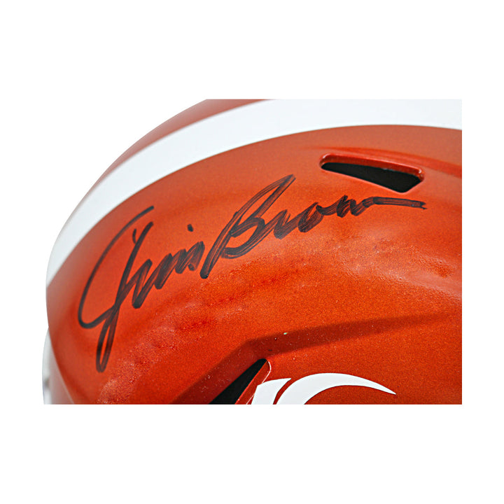 Jim Brown Cleveland Browns Autographed Alternate Speed Replica Helmet JSA Holo