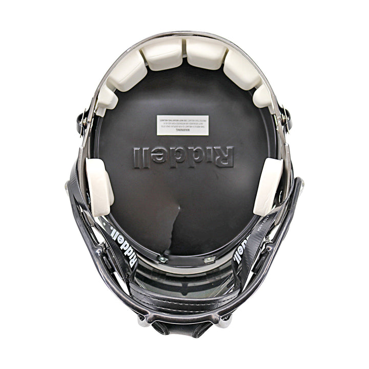 Ray Lewis Ravens Autographed Inscribed Black Alternate Replica Helmet JSA Holo