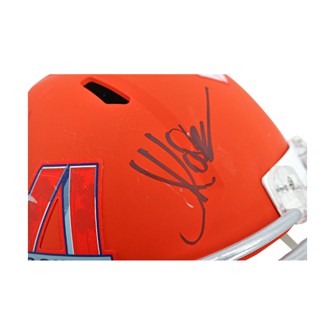 Marcus Allen Raiders Chiefs Autographed Super Bowl LVI Replica Helmet PSA Holo