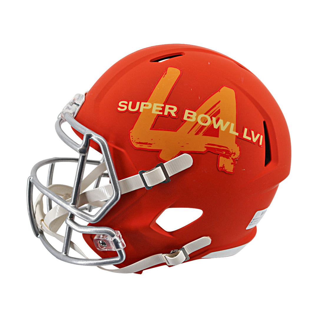 Marcus Allen Raiders Chiefs Autographed Super Bowl LVI Replica Helmet PSA Holo