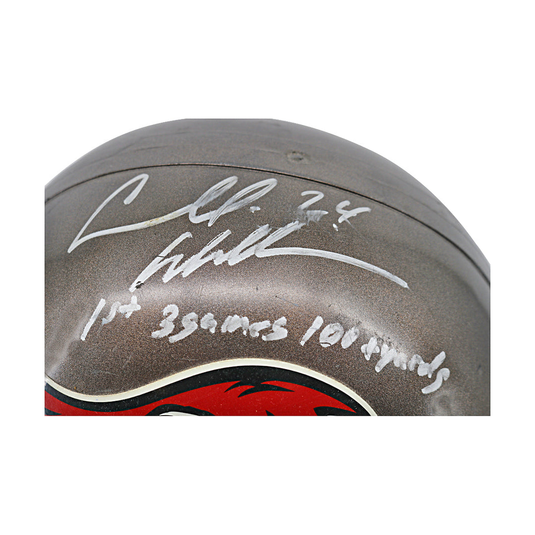 Carnell Williams Buccaneers Autographed Inscribed VSR-4 Helmet LE Elite Auth