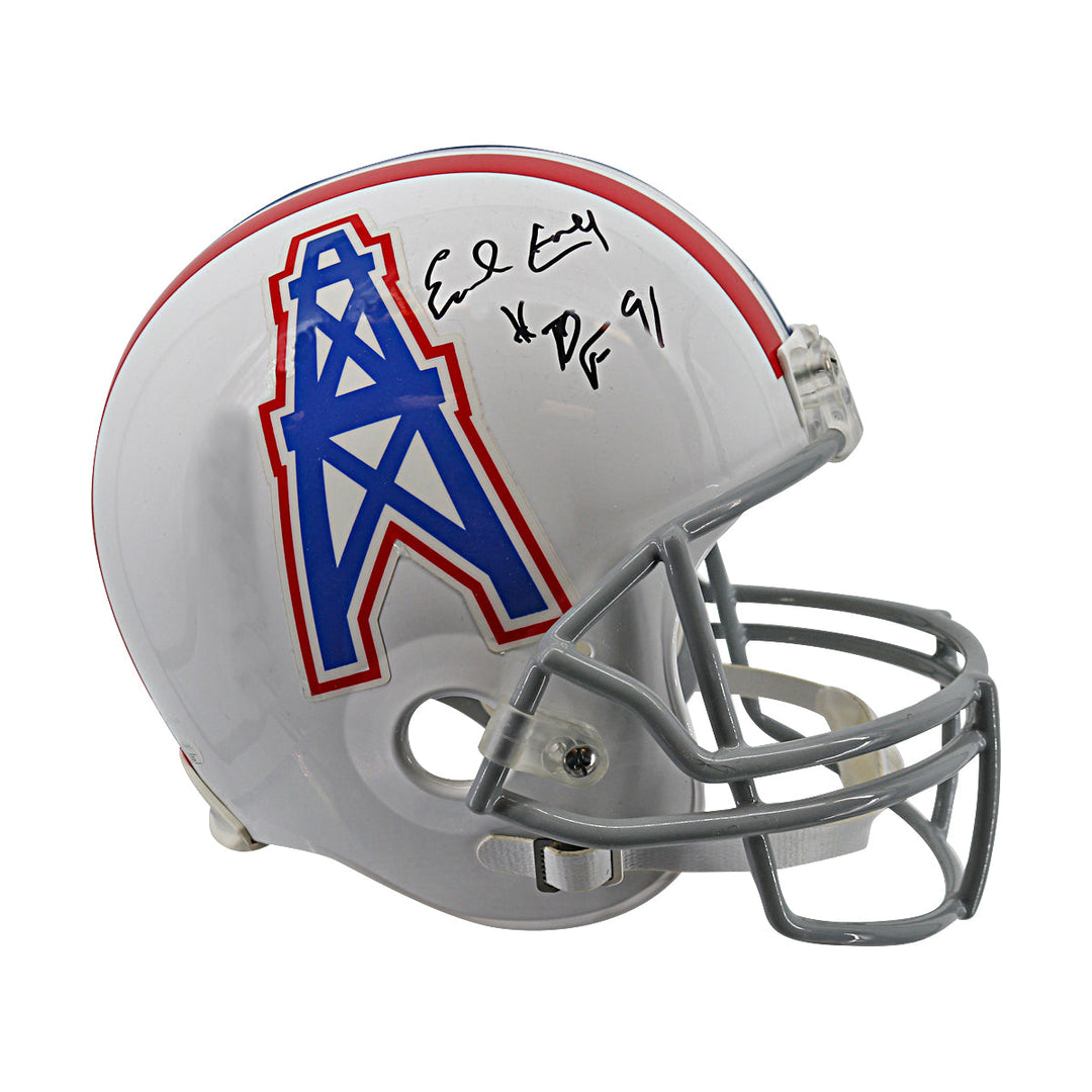 Earl Campbell Oilers Autographed Inscribed VSR-4 Proline Replica Helmet JSA Holo