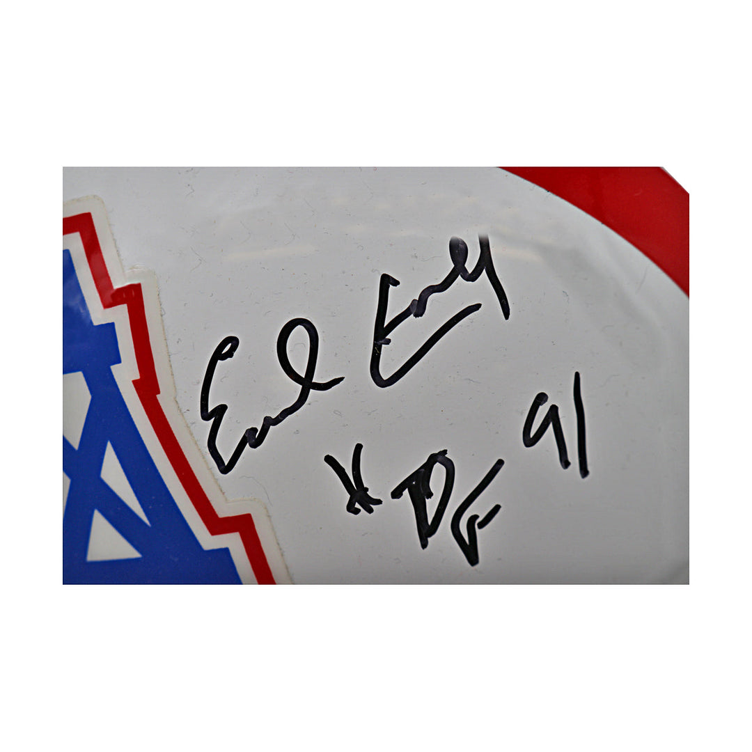 Earl Campbell Oilers Autographed Inscribed VSR-4 Proline Replica Helmet JSA Holo