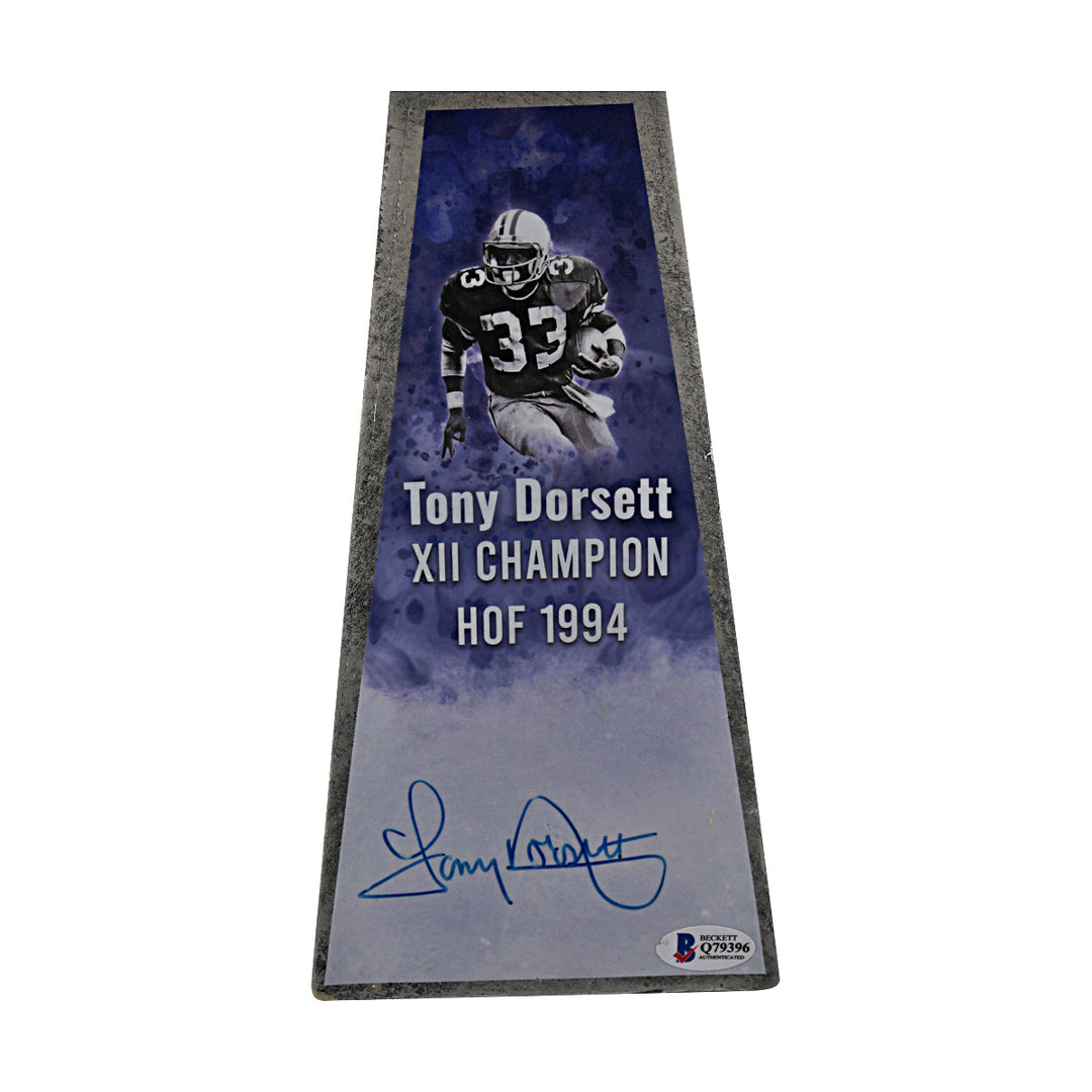 Tony Dorsett Dallas Cowboys Autographed Super Bowl Replica Trophy Beckett Holo