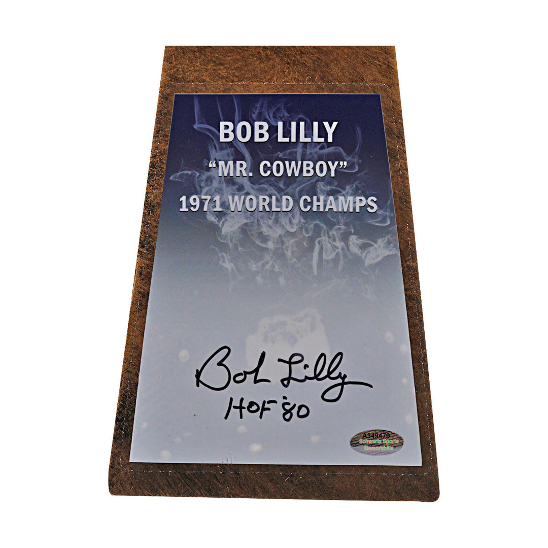 Bob Lilly Cowboys Autographed Inscribed Super Bowl Trophy Schwartz Sports Auth
