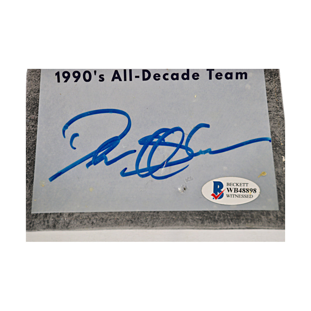 Deion Sanders Cowboys Autographed Super Bowl Replica Trophy White Beckett Holo