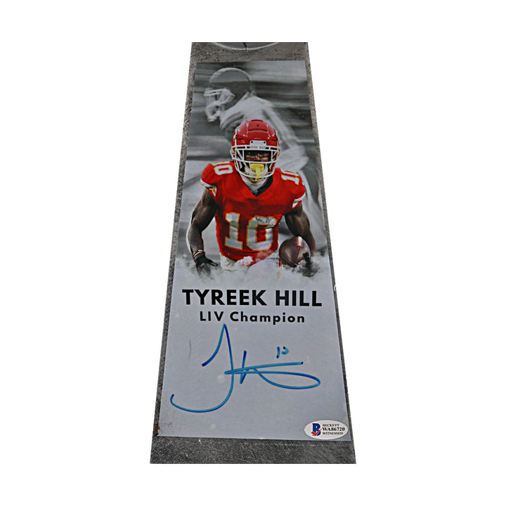 Tyreek Hill Chiefs Autographed Super Bowl Replica Trophy Beckett Holo Only