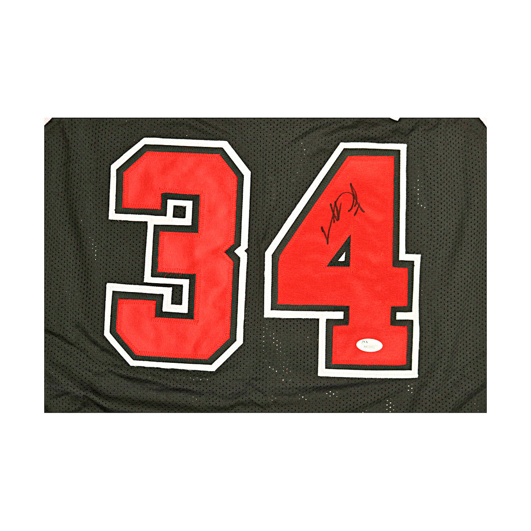 Charles Oakley Chicago Bulls Autographed Custom Black Jersey JSA Holo Only