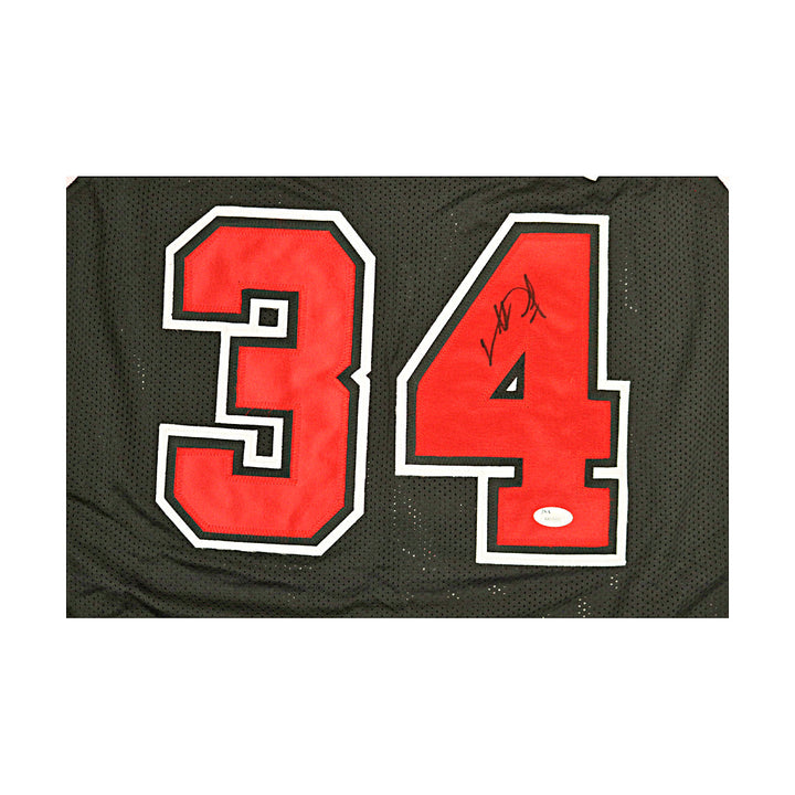 Charles Oakley Chicago Bulls Autographed Custom Black Jersey JSA Holo Only