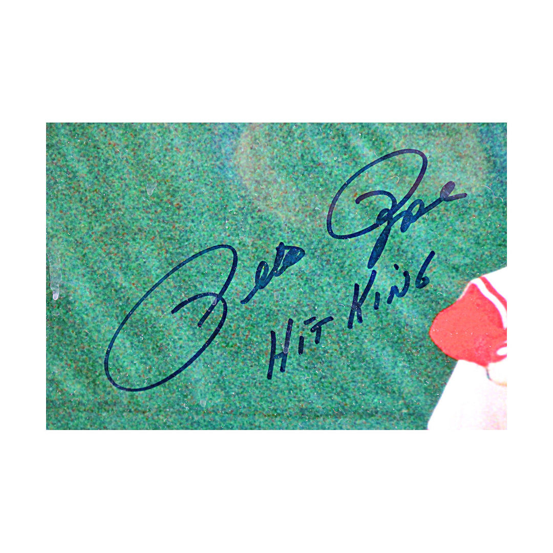 Pete Rose Cincinnati Reds Autographed Inscribed Framed 16x20 Photo JSA Holo Only